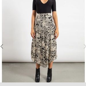 Floral MIDI Skirt saint laurent